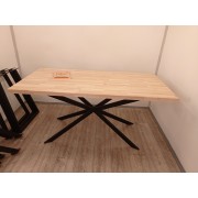 Стол обеденный "Лейпциг" деревянный с металлическими ножками в стиле Loft